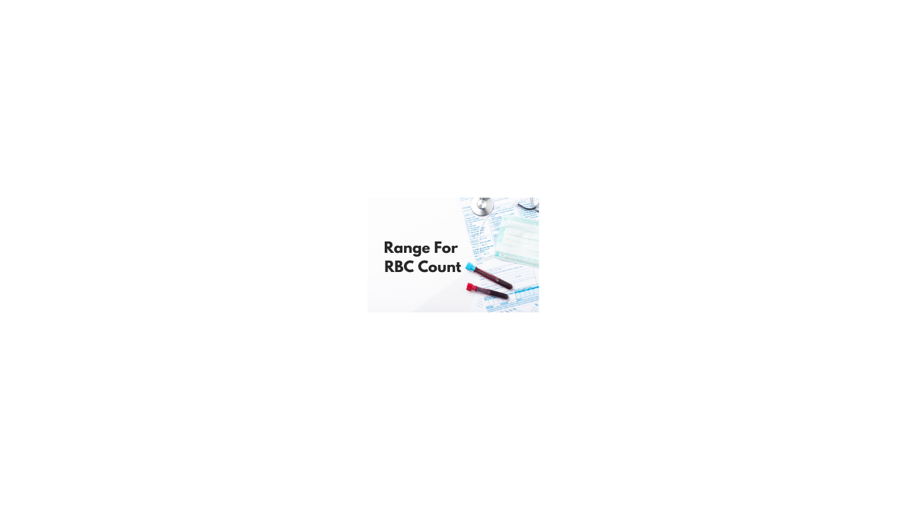 Range for an RBC count